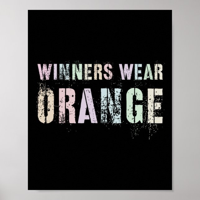 WINNERS BÄRA ORANGE, sommarlägergrupp Färg Krig Ga Poster (Framsidan)