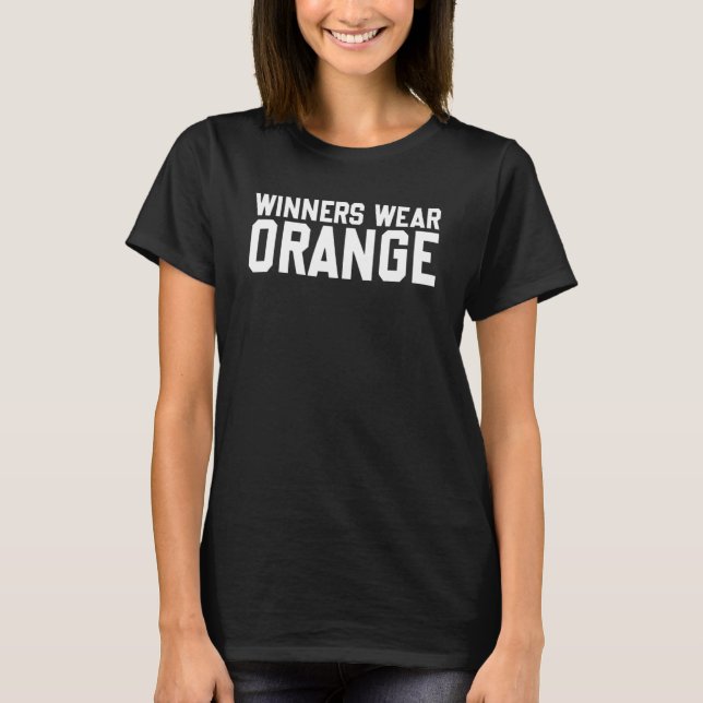 Winners Bära Orange Team Spirit Game Competition C T Shirt (Framsida)