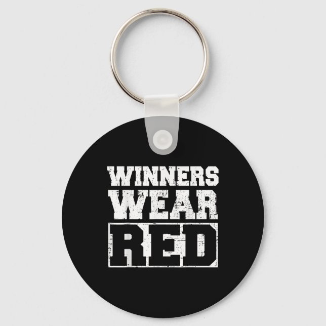 Winners Bära Red Funny Team Spirit Game Krig Camp  Nyckelring (Framsida)