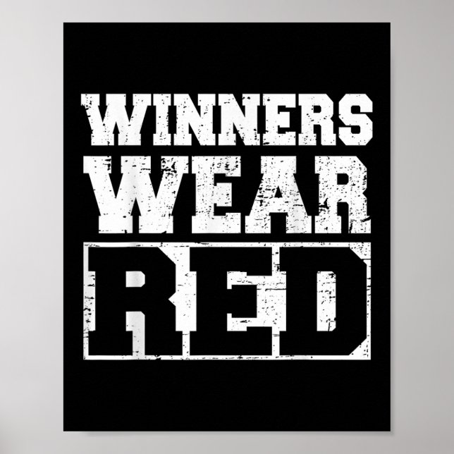 Winners Bära Red Funny Team Spirit Game Krig Camp  Poster (Framsidan)