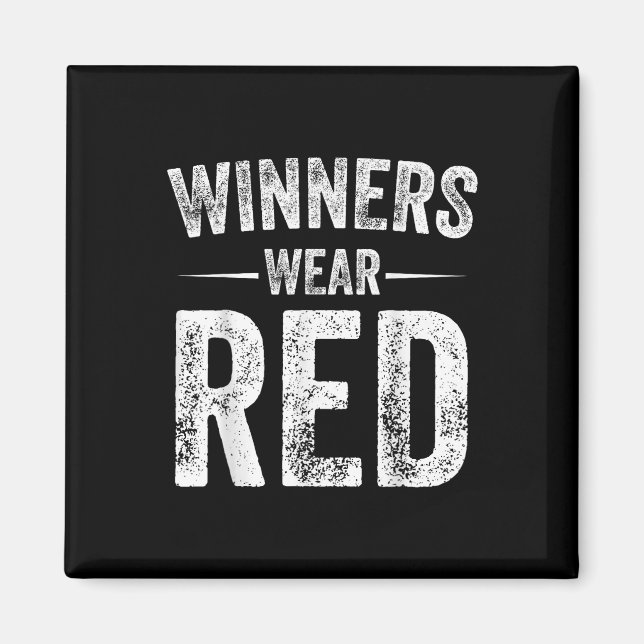 Winners Bära Red Game Competition Färg W Magnet (Framsidan)