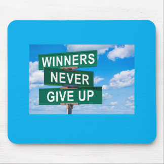 Winners Never Give Up Motivational Mouse Pad Musmatta