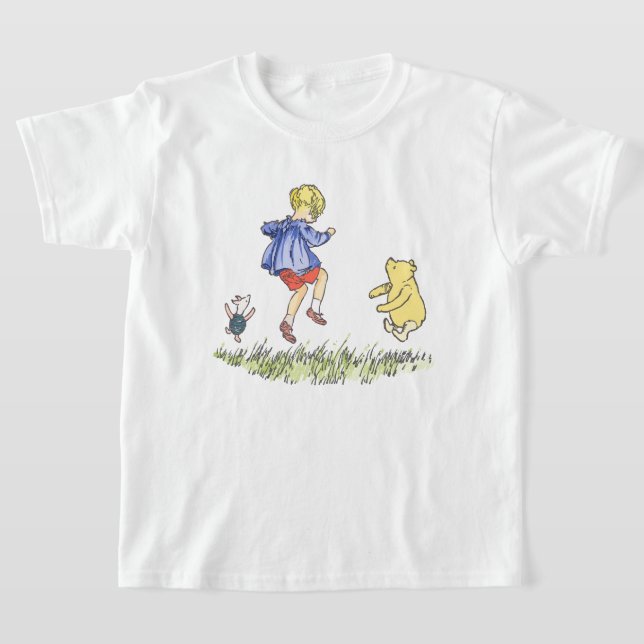 Winnie Pooh-Practice Jumps! T Shirt (Laydown)