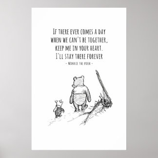 Winnie the Pooh and Piglet Quote Print Nursery Poster