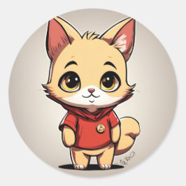 Winnie the Pooh Cat V3 Sticker Runt Klistermärke