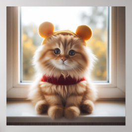 Winnie the Pooh Cat V7 Poster