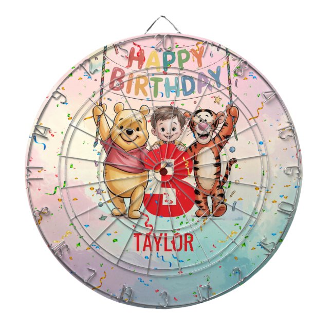 Winnie the Pooh | Happy Birthday Darttavla (Framsidan)