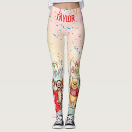 Winnie the Pooh | Happy Birthday Leggings