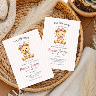Winnie the Pooh Little Hunny Barnomsdag Inbjudningar