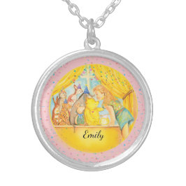 Winnie-the-Pooh-Necklace - Anpassa till namn Silverpläterat Halsband