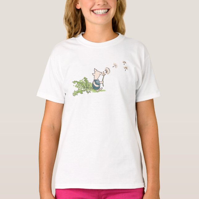 Winnie The Pooh- Piglet & Dandelion T Shirt (Framsida)