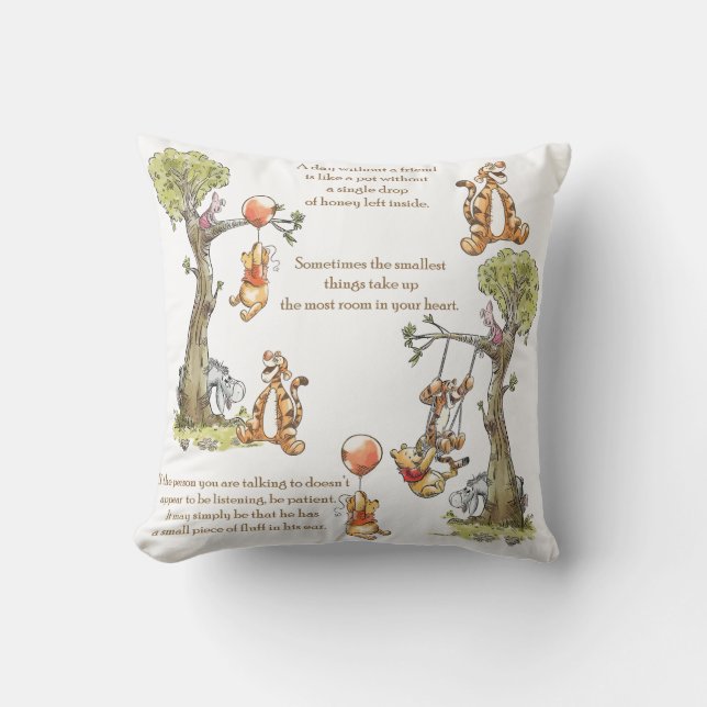 Winnie the Pooh Pillow; Hundred Acre Wood Kudde (Framsida)