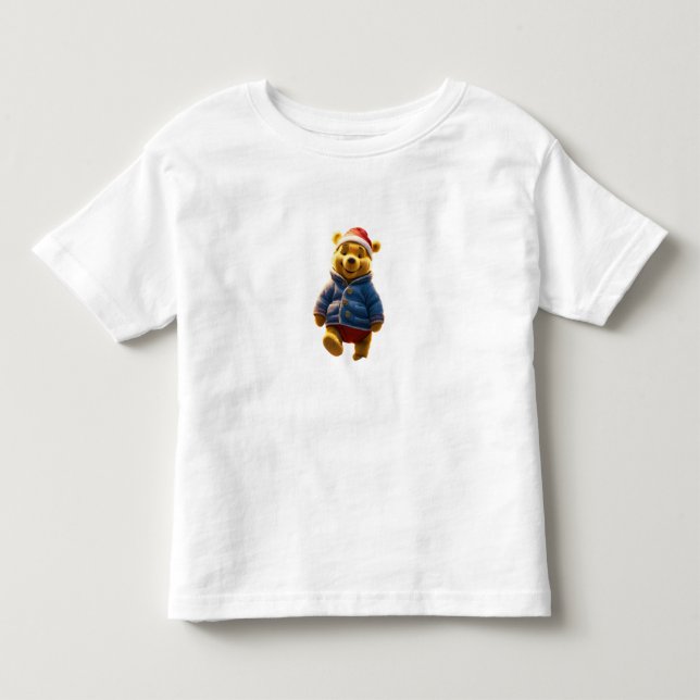 Winnie the Pooh Redot till jul T Shirt (Framsida)