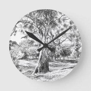 Winnie the Pooh Träd - Cushion Rund Klocka