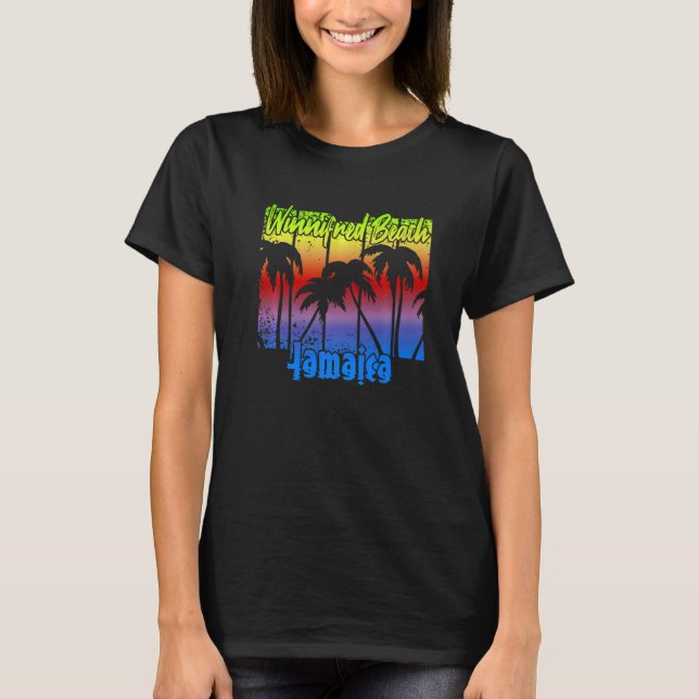 Winnifred Beach Jamaica T Shirt (Framsida)