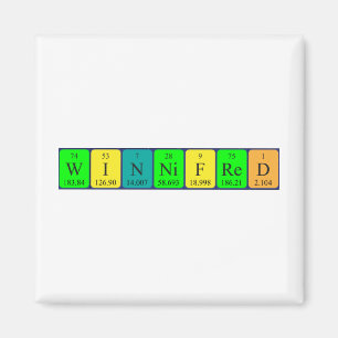 Winnifred Periperiodisk bord namn magnet