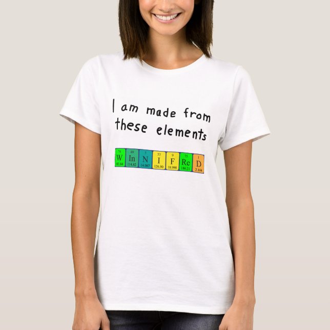 Winnifred PeriPeriPerivsk skjorta bord namn T-shirt (Framsida)