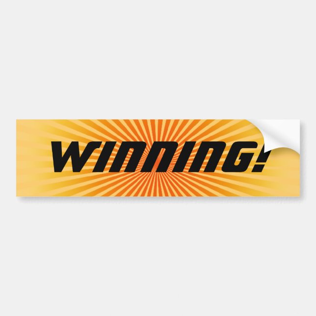 Winning Bumper Sticker Bildekal (Framsidan)