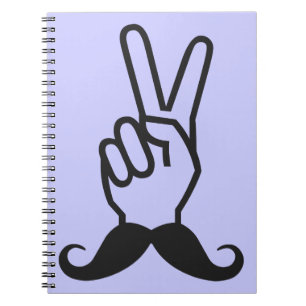Winning Mustache anpassningsbar färg bärbar dator Anteckningsbok Med Spiral