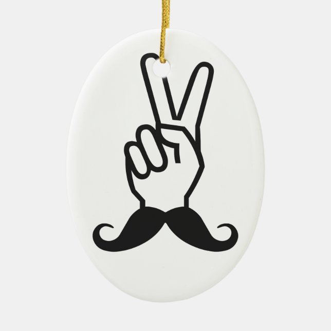 Winning Mustache anpassningsbar färg ornament (Framsidan)