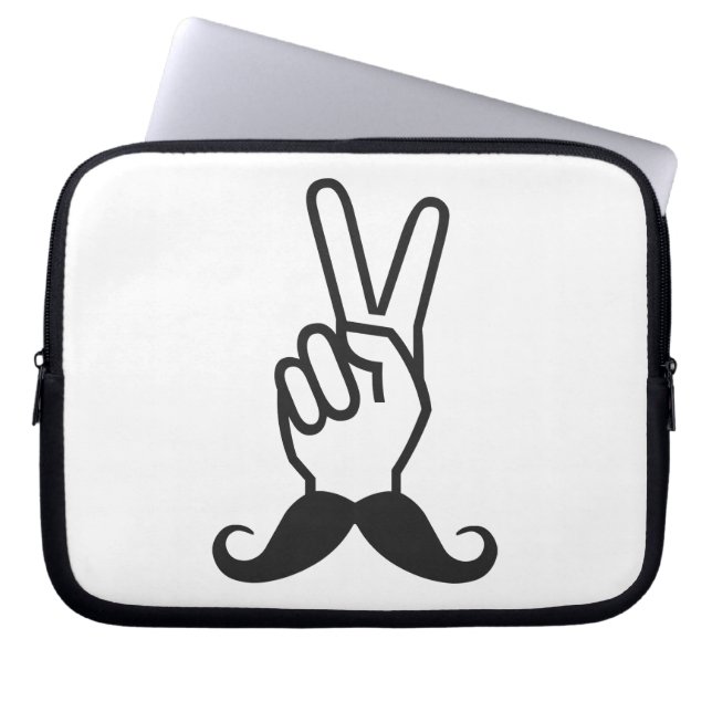 Winning Mustache anpassningsbar laptop sleeve (Framsidan)