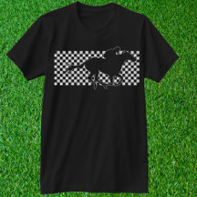 Winning Tävling Horse on Checkerboard T-Shirt