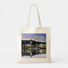 Winningen Moselle Sunset Panorama Tyskland Vintage Tygkasse