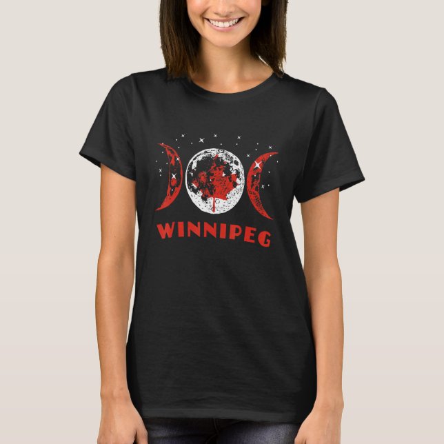 Winnipeg Canada Flagga Canadian T Shirt (Framsida)