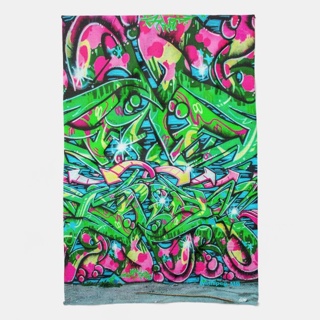 Winnipeg Graffiti Wall Kökets Tower Kökshandduk (Vertikal)