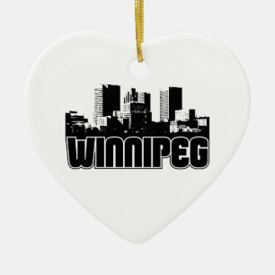 Winnipeg horisont julgransprydnad keramik