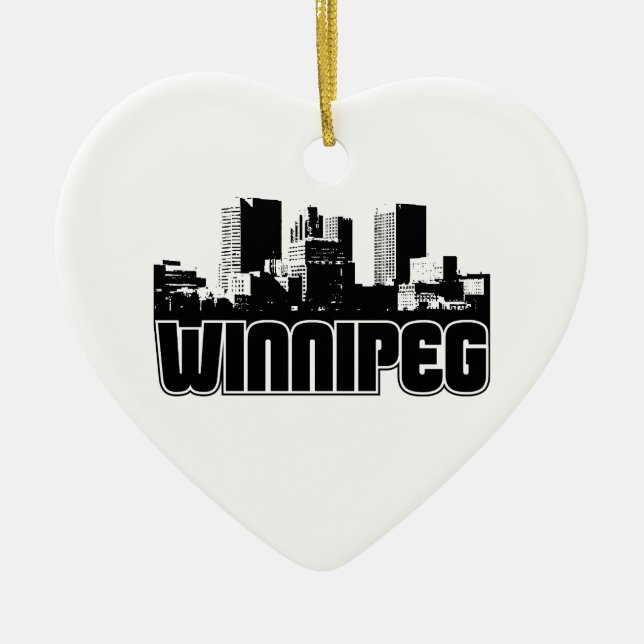 Winnipeg horisont julgransprydnad keramik (Framsidan)