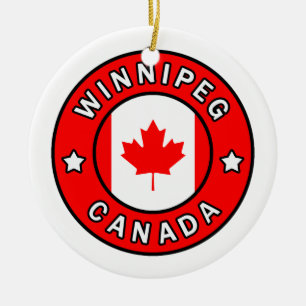 Winnipeg Kanada Julgransprydnad Keramik