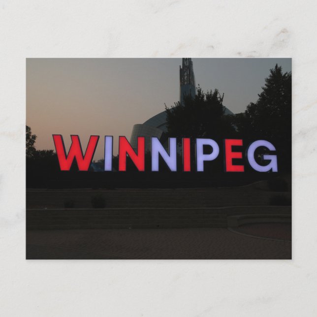 Winnipeg, Kanada-signatur Vykort (Framsida)