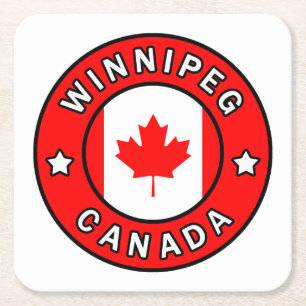 Winnipeg Kanada Underlägg Papper Kvadrat