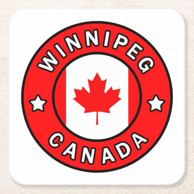 Winnipeg Kanada Underlägg Papper Kvadrat (Framsidan)