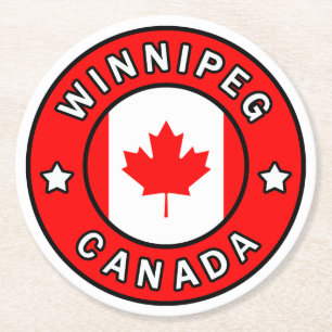 Winnipeg Kanada Underlägg Papper Rund