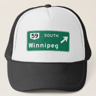 Winnipeg Kanada vägmärke Truckerkeps