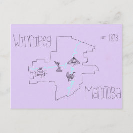 Winnipeg Karta Vykort