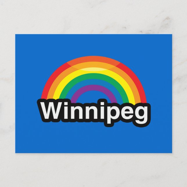 WINNIPEG LGBT-PRIDETS RAINBOW VYKORT (Framsida)