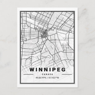 Winnipeg Manitoba Columbia Canada Travel City Kart Vykort
