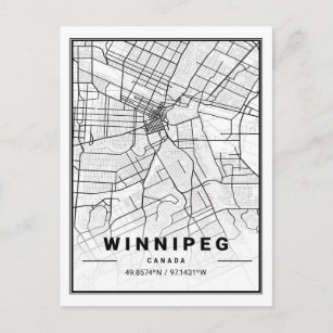 Winnipeg Manitoba Columbia Canada Travel City Kart Vykort
