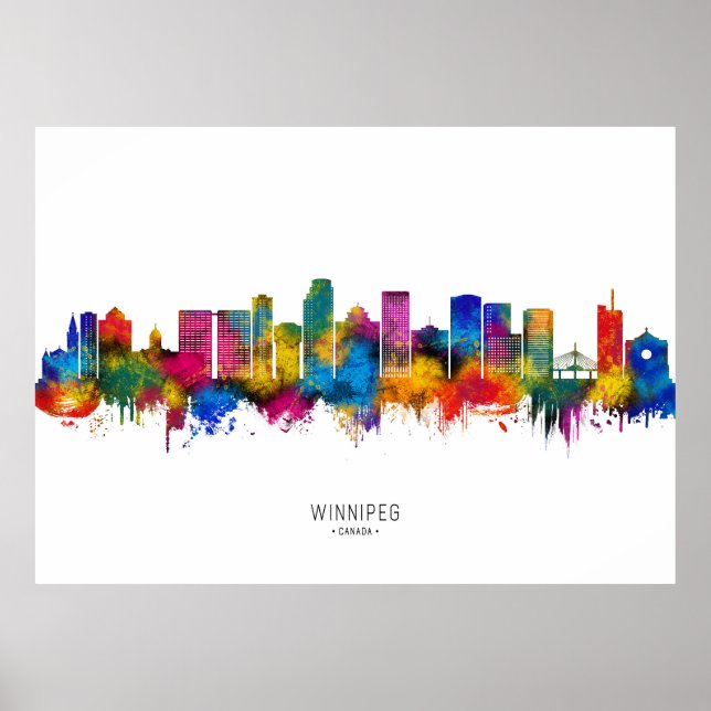Winnipeg Manitoba Siluett Poster (Framsidan)