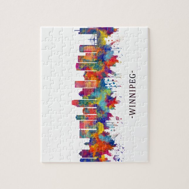 Winnipeg Manitoba Skyline Pussel (Vertikal)