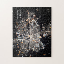 Winnipeg på natten, NASA ISS Space Station Photo Pussel