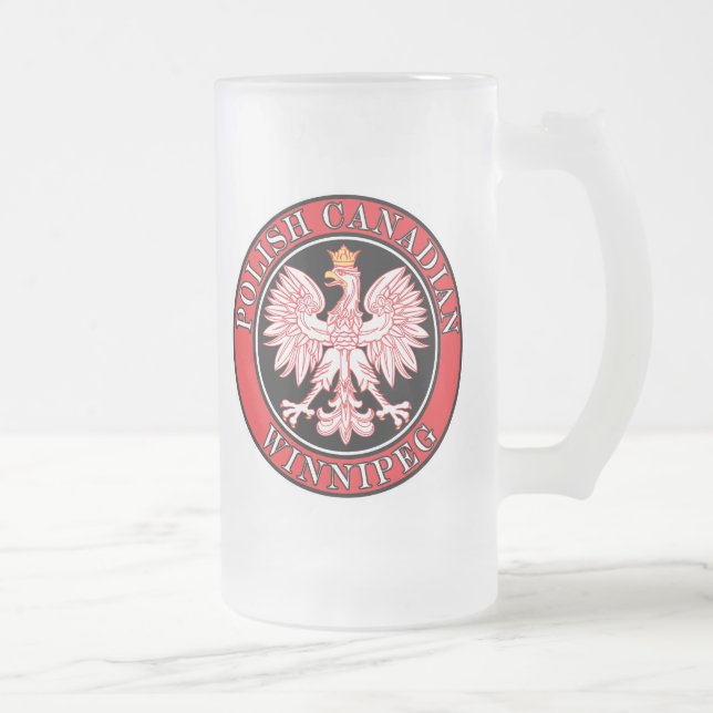 Winnipeg Poland Canadian Eagle Frostat Ölglas (Höger)