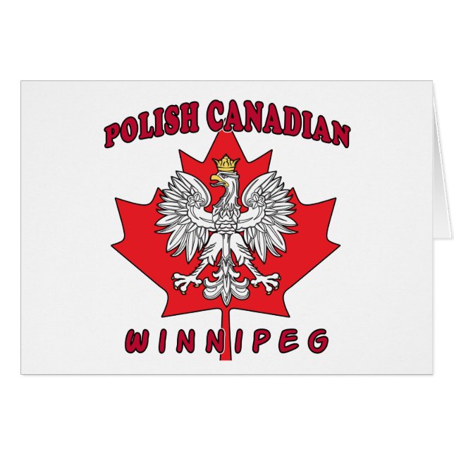 Winnipeg polska Canadian Löv Hälsningskort (Framsidan Horizontal)