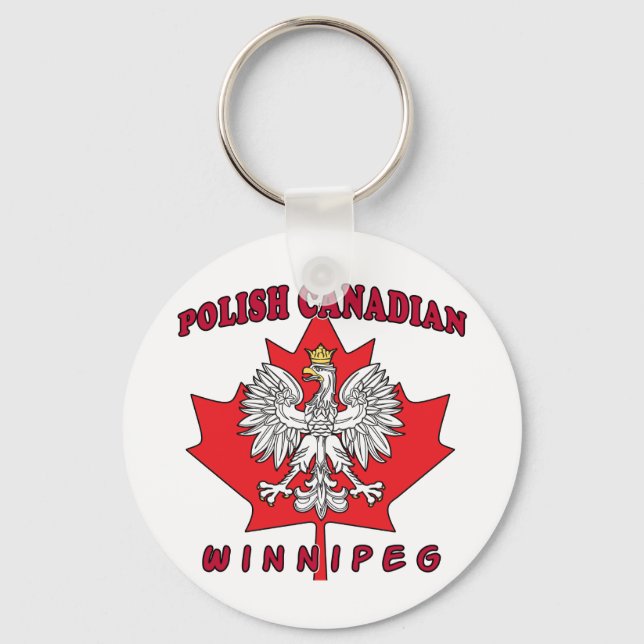 Winnipeg polska Canadian Löv Nyckelring (Framsida)