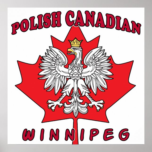 Winnipeg polska Canadian Löv Poster (Framsidan)