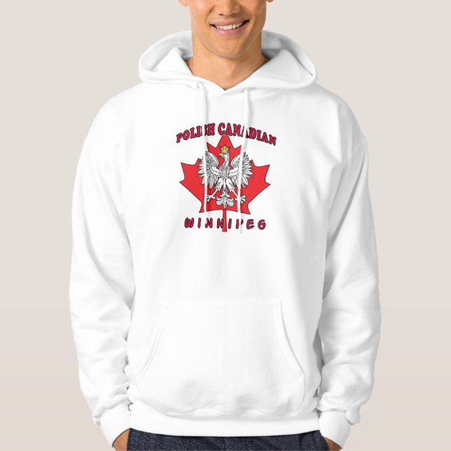 Winnipeg polska Canadian Löv Sweatshirt Med Luva (Framsida)