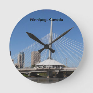 Winnipeg Provencher Bridge Rund Klocka